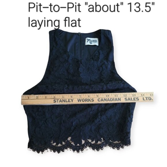 Show Me Your MuMu Sleeveless Lace Crop Top XS - Picture 7 of 8